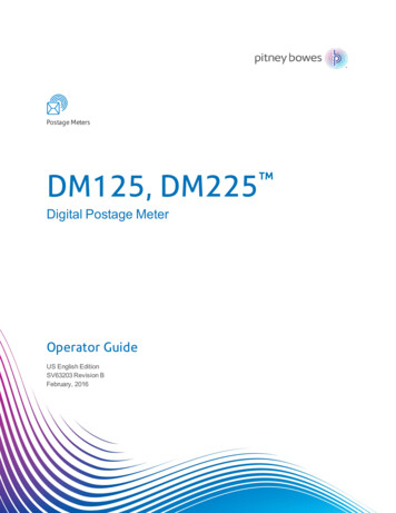 DM125 DM225 Operator Guide - Pitney Bowes