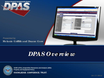 DPAS Overview - United States Marine Corps