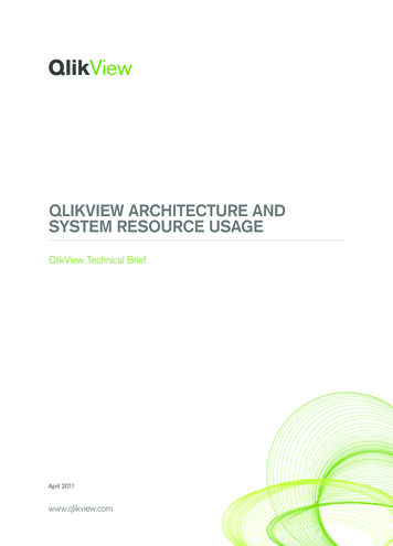 QlikView Architecture And System Resource Usage