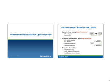 Common Data Validation Use Cases - Informatica