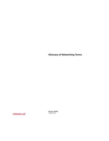 Glossary Of Networking Terms - Oracle