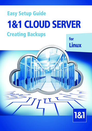 1&1 Cloud Server Backup Easy Setup Guide