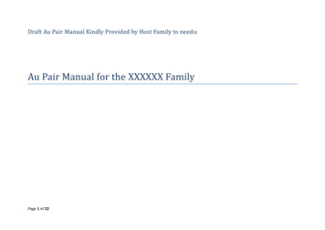 Au Pair Manual For The XXXXXX Family - Cloudinary