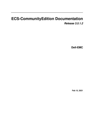 ECS-CommunityEdition Documentation