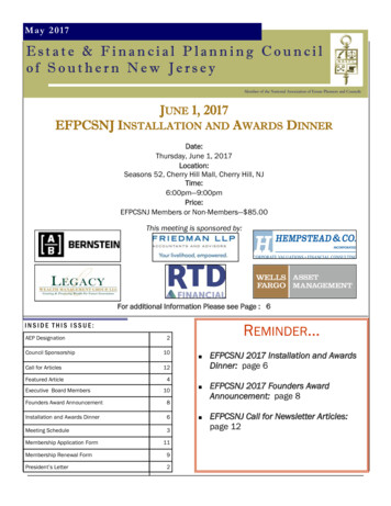 Estate & Financial Planning Council Of Southern New Jersey