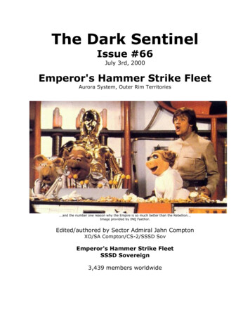 The Dark Sentinel - Emperor's Hammer TIE Corps - News