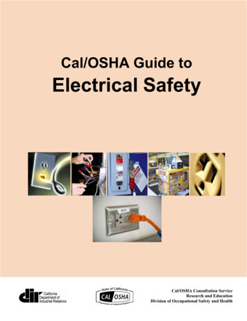Cal/OSHA Guide To Electrical Safety