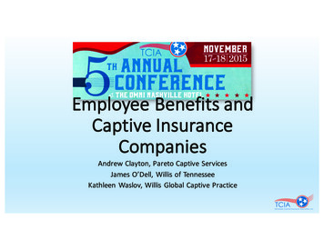 Employee Benefits And Captive Insurance Companies