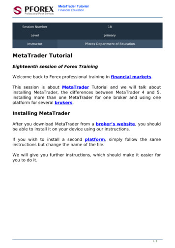 MetaTrader Tutorial - Tradingmedia.pforex 