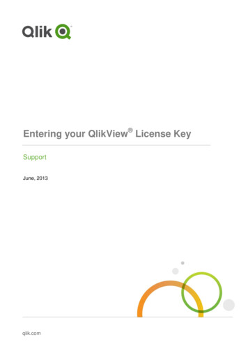 Entering Your QlikView License Key