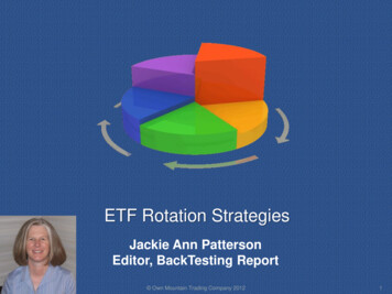 ETF Rotation Strategies - BackTesting Report