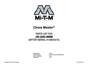 Chore Master - Mi-T-M Equipment Sales And Service