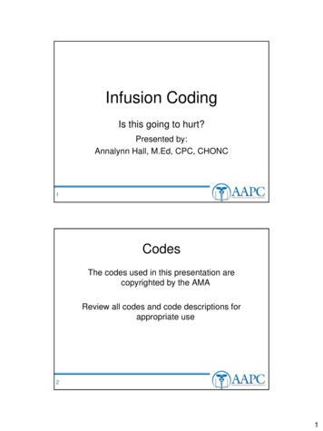 Infusion Coding - AAPC