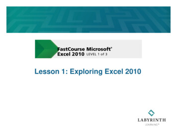 Lesson 1: Exploring Excel 2010 - Labyrinthelab 