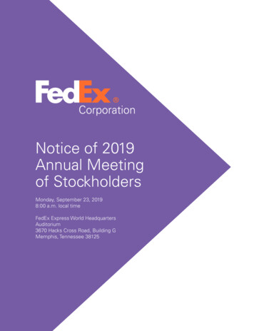 FedEx Corporation 2019 Proxy Statement - S1.q4cdn 