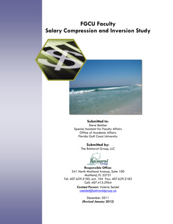 FGCU Faculty Salary Compression And Inversion Study