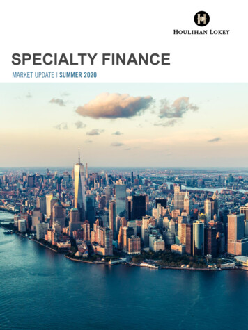 Specialty Finance Market Update Summer 2020