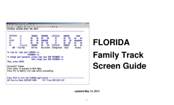 FLORIDA Family Track Screen Guide - University Of South .