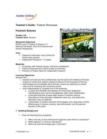 Forensic Science Lesson Plan - Grolier
