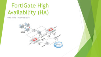 FortiGate High Availability (HA) - All *That* Is Noble