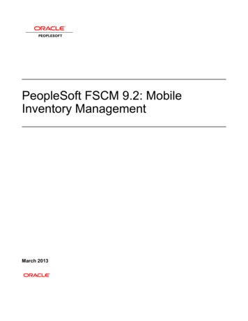PeopleSoft FSCM 9.2: Mobile Inventory Management - Oracle