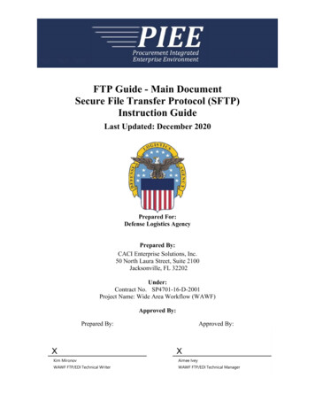 FTP Guide - Main Document Secure File Transfer Protocol .