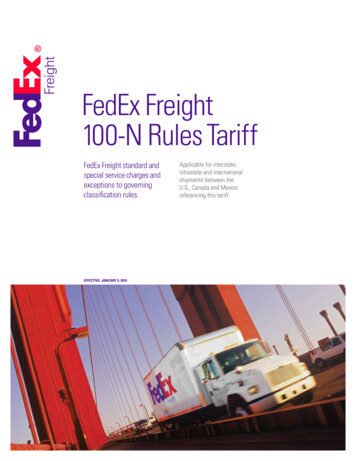 FedEx Freight 100-N Rules Tariff