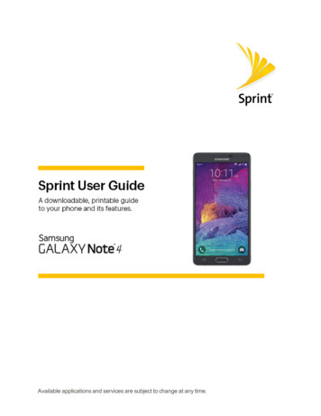 Samsung Galaxy Note 4 User Guide - Shop.sprint 