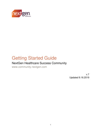 Getting Started Guide - NextGen Healthcare