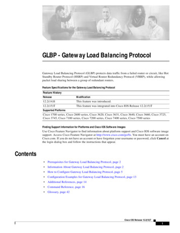 GLBP - Gateway Load Balancing Protocol