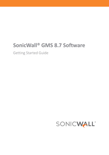 SonicWall GMS 8.7 Software