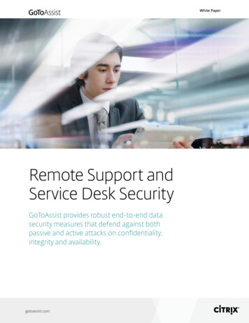 Remote Support And Service Desk Security