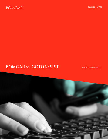 BOMGAR GOTOASSIST UPDATED: 9/8/2015