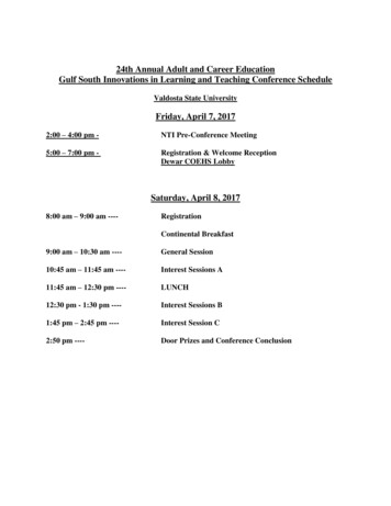 24th Annual Adult And Career Education Gulf South .