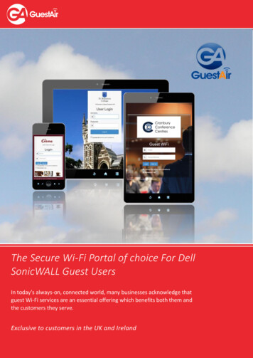 The Secure Wi-Fi Portal Of Choice For Dell SonicWALL Guest .