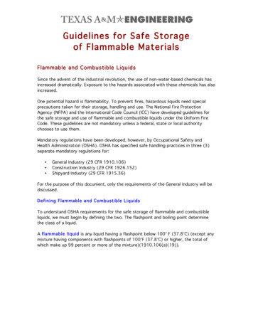 Guidelines For Safe Storage Flammable Mtls