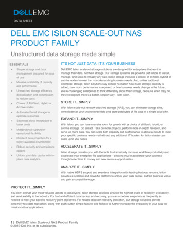 Dell EMC Isilon Scale-Out NAS Product Family