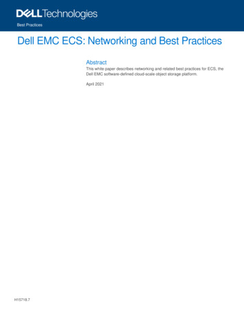 Dell EMC ECS: Networking And Best Practices