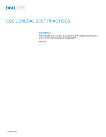 ECS GENERAL BEST PRACTICES