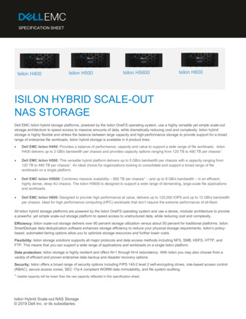 Dell EMC Isilon Hybrid Scale-Out NAS Storage