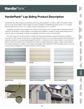 HardiePlank Lap Siding Product Description