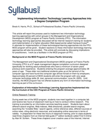 Implementing Information Technology Learning Approaches .