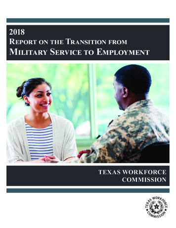 2018 Report On The Transition From Military Service To .