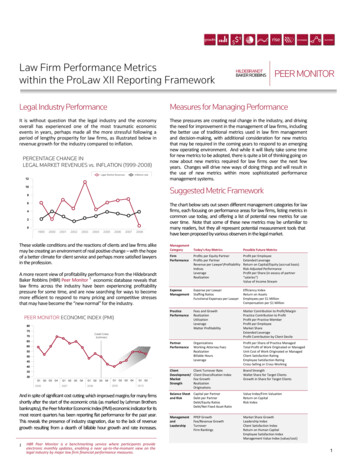 Law Firm Performance Metrics Within The ProLaw XII .
