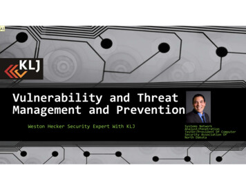 Vulnerability And Management And Prevention