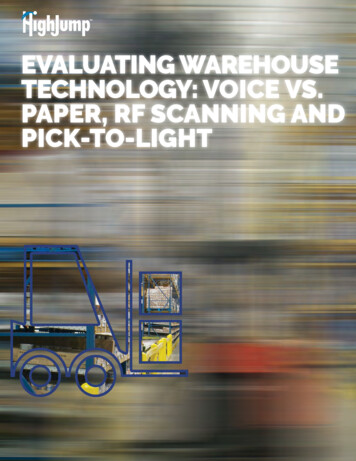 EVALUATING WAREHOUSE TECHNOLOGY: VOICE VS. 