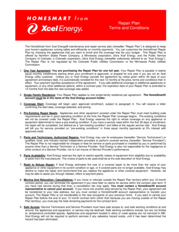 Repair Plan Terms And Conditions - Xcel Energy
