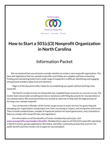 How To Start A 501(c)(3) Nonprofit Organization In North .