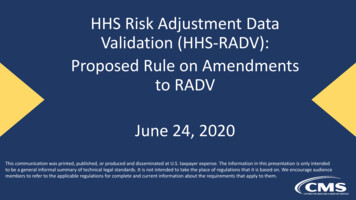HHS Risk Adjustment Data Validation (HHS-RADV): Proposed .