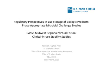 Regulatory Perspectives In-use Storage Of Biologic .